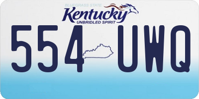 KY license plate 554UWQ