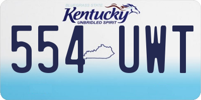 KY license plate 554UWT