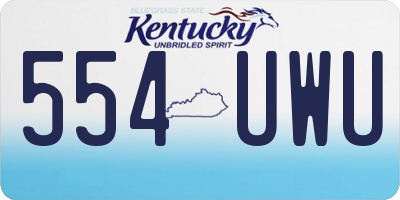 KY license plate 554UWU