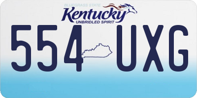 KY license plate 554UXG