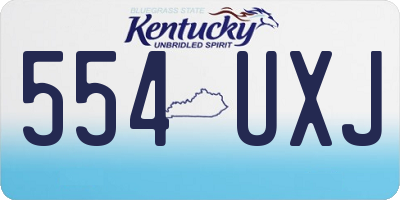 KY license plate 554UXJ