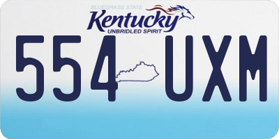 KY license plate 554UXM