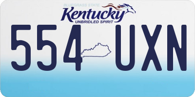 KY license plate 554UXN