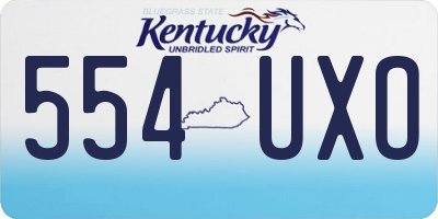 KY license plate 554UXO