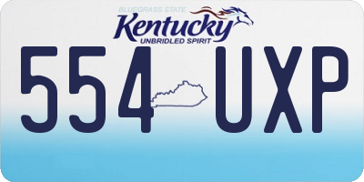 KY license plate 554UXP