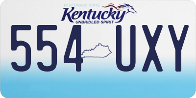 KY license plate 554UXY