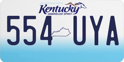 KY license plate 554UYA