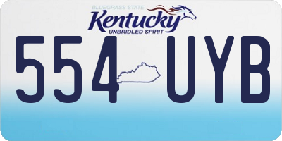 KY license plate 554UYB