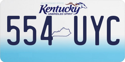 KY license plate 554UYC