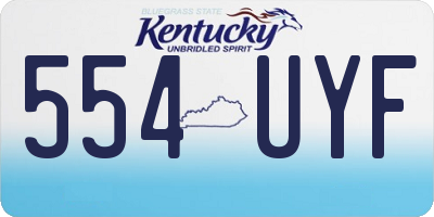 KY license plate 554UYF