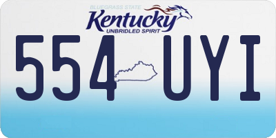 KY license plate 554UYI