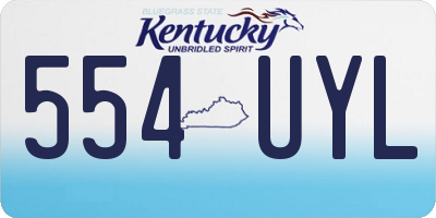 KY license plate 554UYL
