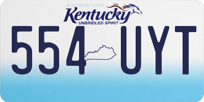 KY license plate 554UYT