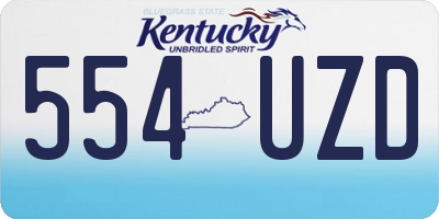 KY license plate 554UZD