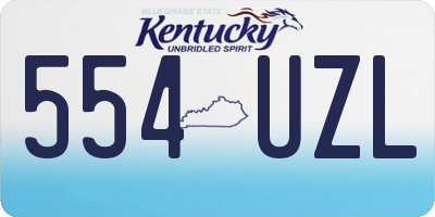 KY license plate 554UZL