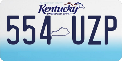 KY license plate 554UZP