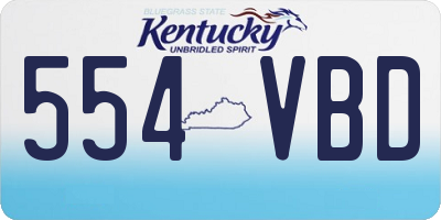 KY license plate 554VBD