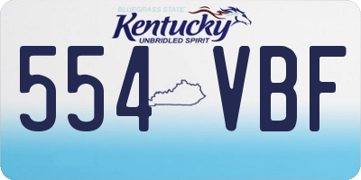 KY license plate 554VBF