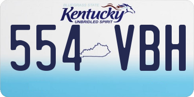 KY license plate 554VBH