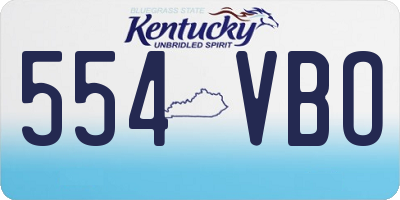 KY license plate 554VBO