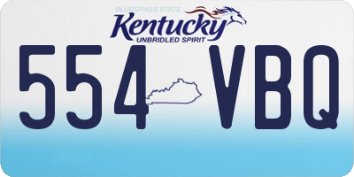 KY license plate 554VBQ
