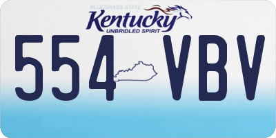 KY license plate 554VBV