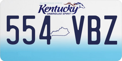 KY license plate 554VBZ