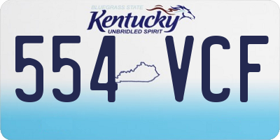 KY license plate 554VCF