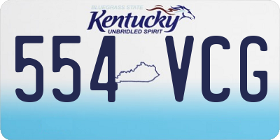 KY license plate 554VCG