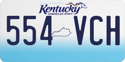 KY license plate 554VCH