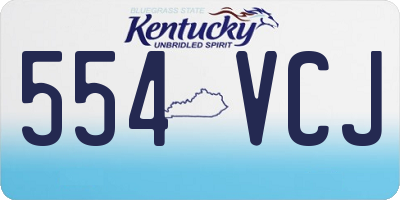 KY license plate 554VCJ