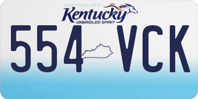 KY license plate 554VCK