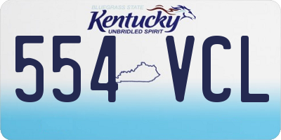 KY license plate 554VCL