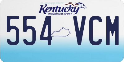 KY license plate 554VCM