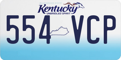 KY license plate 554VCP