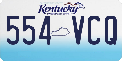 KY license plate 554VCQ