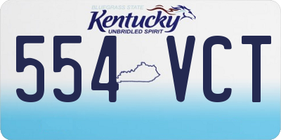 KY license plate 554VCT