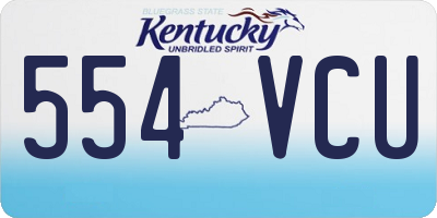 KY license plate 554VCU
