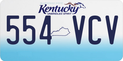 KY license plate 554VCV
