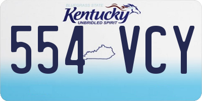 KY license plate 554VCY