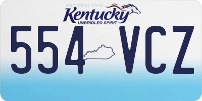 KY license plate 554VCZ