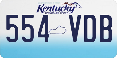 KY license plate 554VDB
