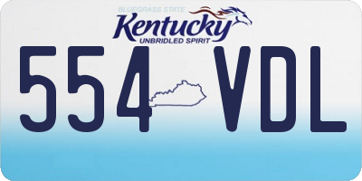 KY license plate 554VDL