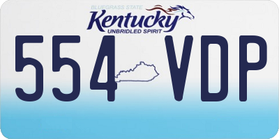 KY license plate 554VDP