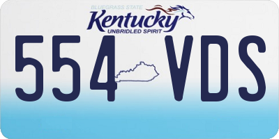KY license plate 554VDS