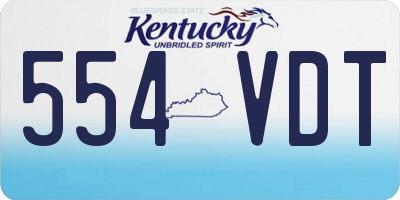 KY license plate 554VDT