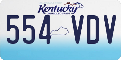 KY license plate 554VDV