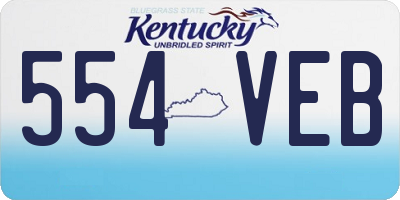 KY license plate 554VEB