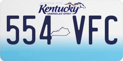 KY license plate 554VFC