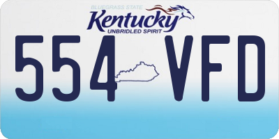 KY license plate 554VFD